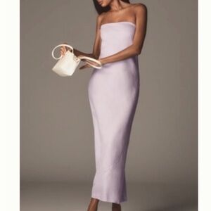 THE TILDA LINEN BLEND SLIP DRESS  NWT